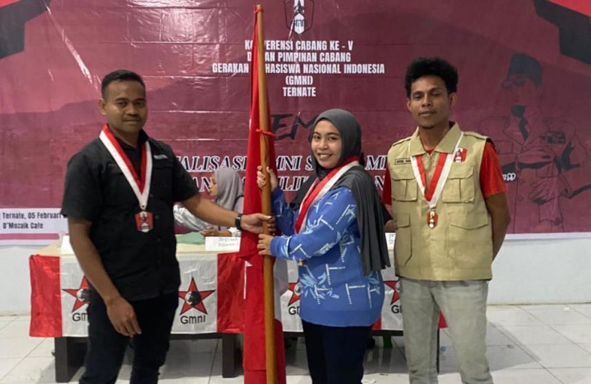 Foto: Nurfani Ici saat terpilih sebagai Ketua DPC GMNI Kota Ternate periode 2026-2028 (Dokpri)/MARHAENIST.