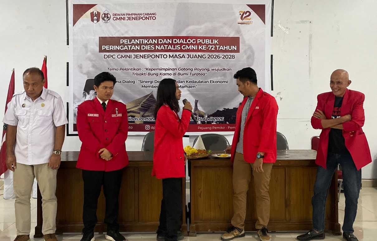 Foto: Pelantikan DPC GMNI Jeneponto (Dok. GMNI Jeneponto)/MARHAENIST.